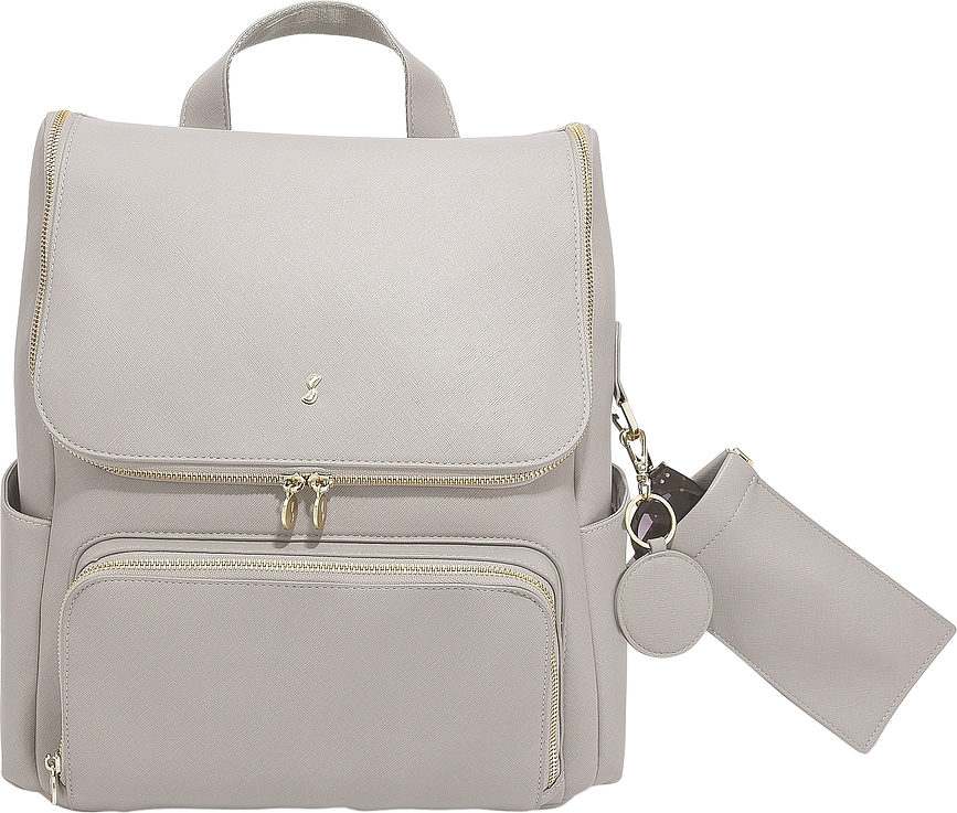 Stackers Luxury Ruksak taupe s ogledalom privjeskom za ključeve etuijem za kartice i etuijem za naočale Set od 5 dijelova