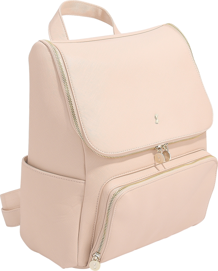 Stackers Luxury Sac à dos, comprenant miroir, porte-clés, étui à cartes et étui à lunettes, noir, Set 5 pièces