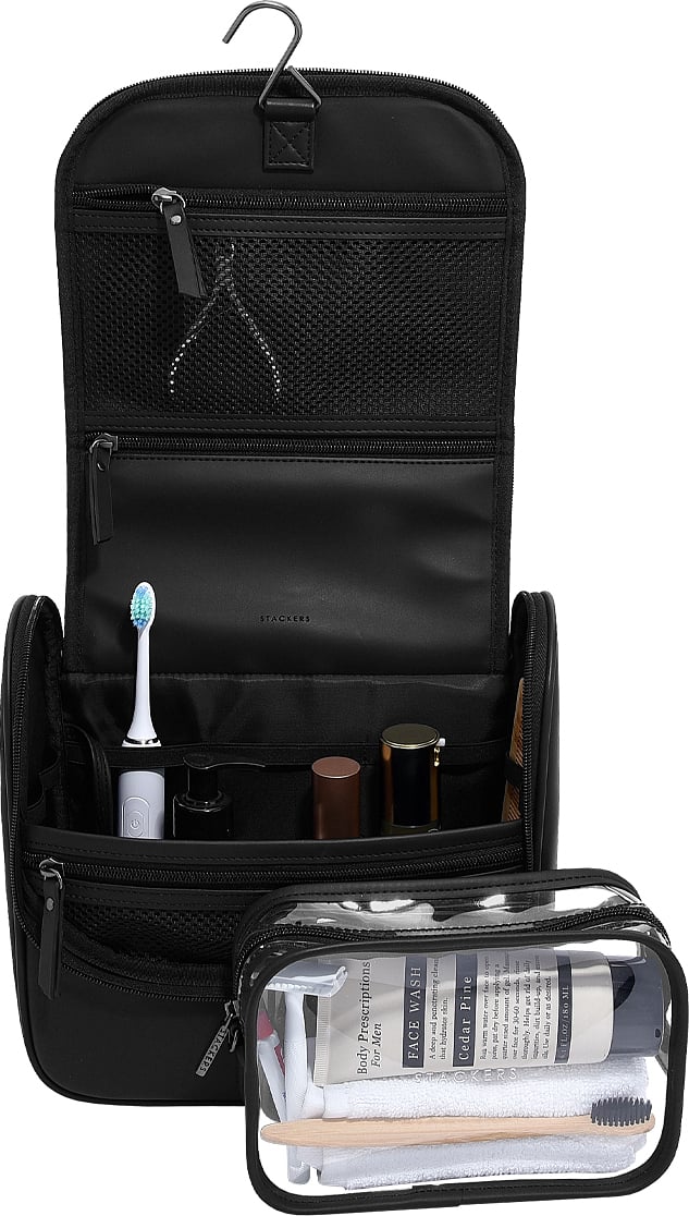 Stackers Men Hänge-Kulturtasche schwarz