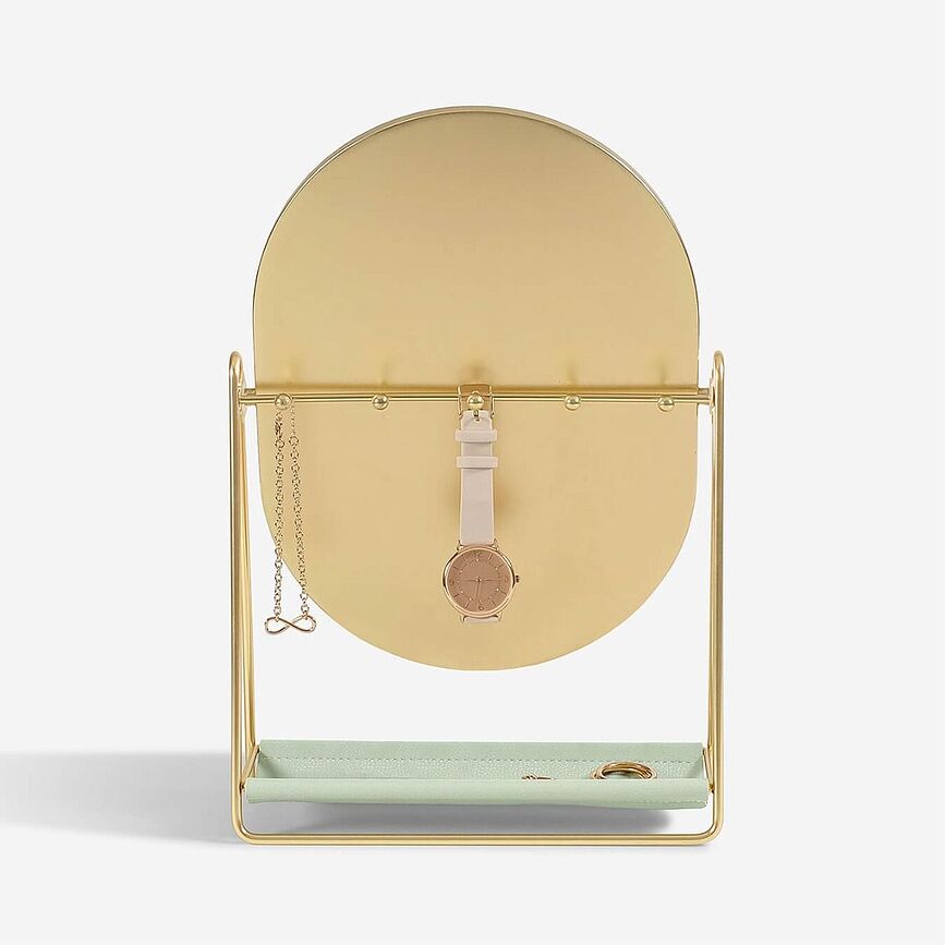 Stackers Miroir avec Rangement pour Bijoux, or rose