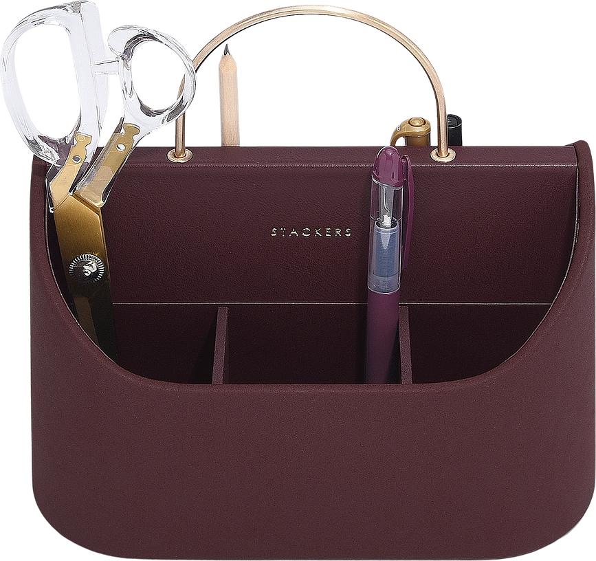 Stackers Namizni Organizator z ročajem, bordo