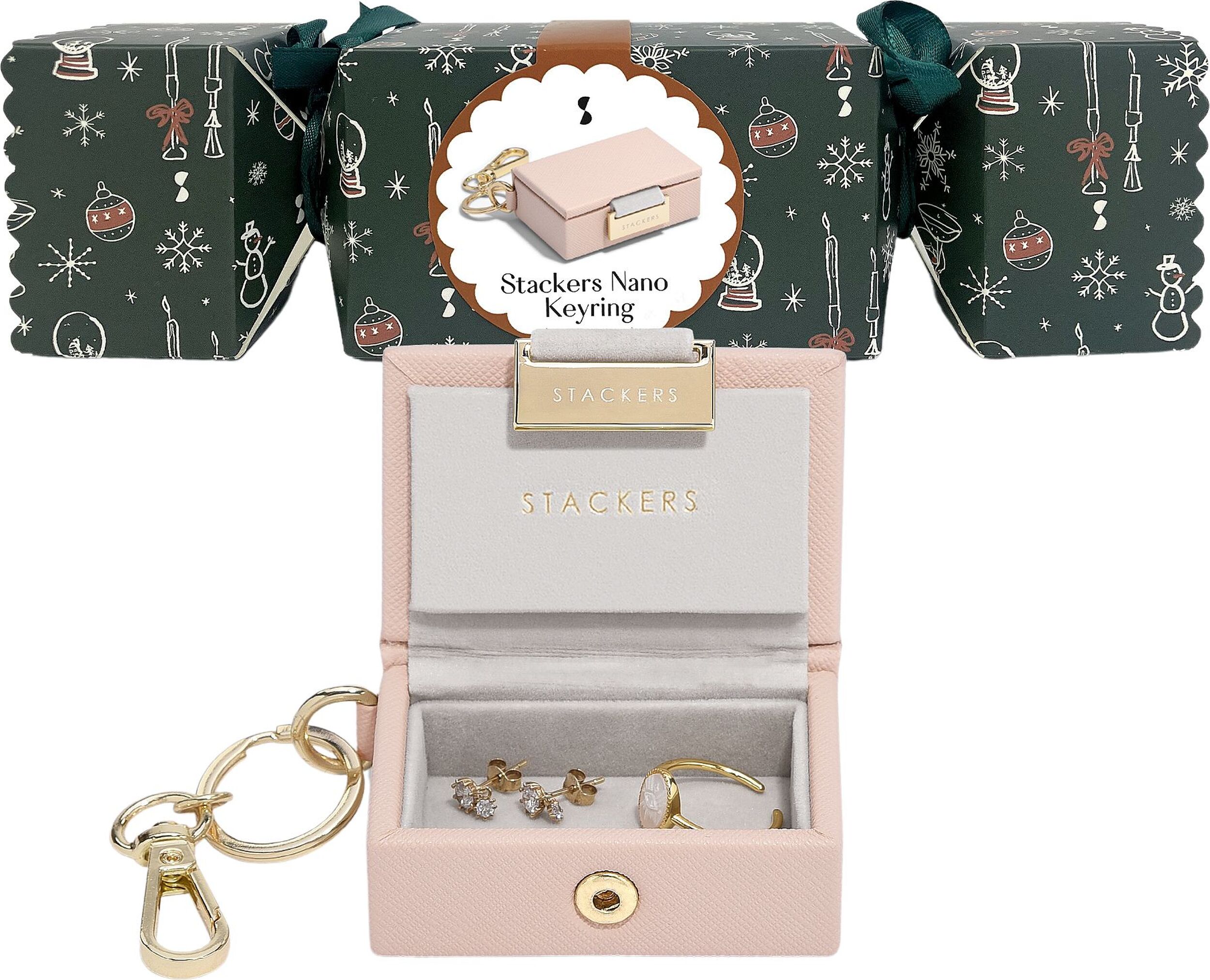 Stackers Nano in Cracker Schlüsselanhänger rosa in Geschenkverpackung