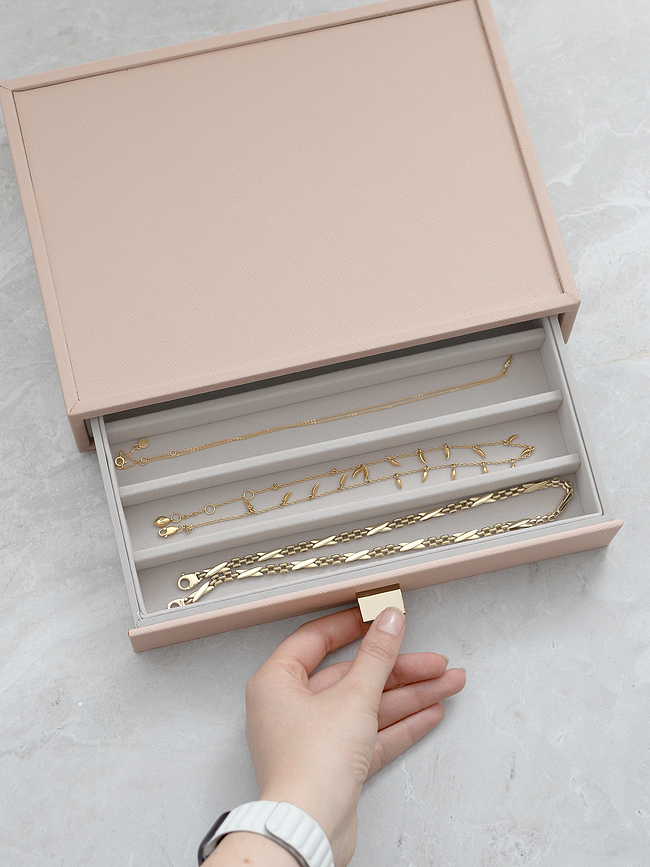 Stackers Necklace box classic pink with drawer