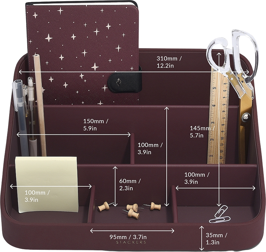 Stackers Organisateur de Bureau 25 x 33 cm, bordeaux