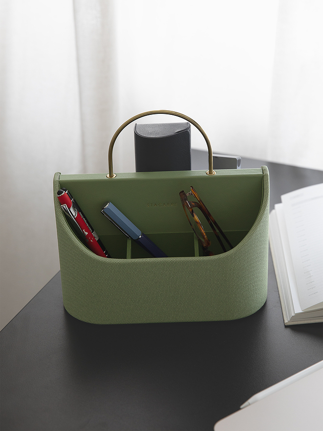 Stackers Organisateur de Bureau avec poignée, émeraude