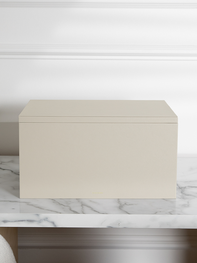 Stackers Organisateur de Bureau pliable, lin, beige clair