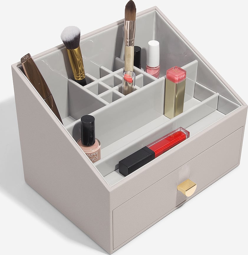 Stackers Organisateur de Maquillage ouvert classique avec tiroir, taupe