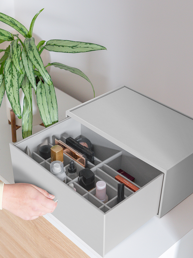 Stackers Organisateur de Cosmétiques supersize, avec 2 tiroirs, taupe