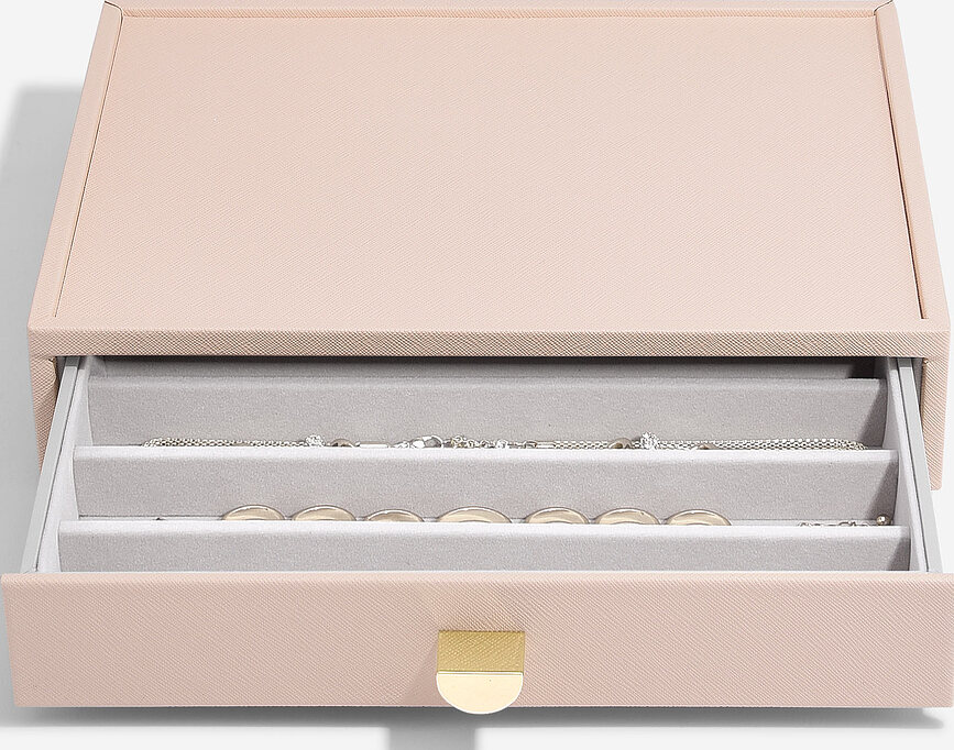 Stackers Pebble Organizator za kozmetiko s 3 predali, taupe