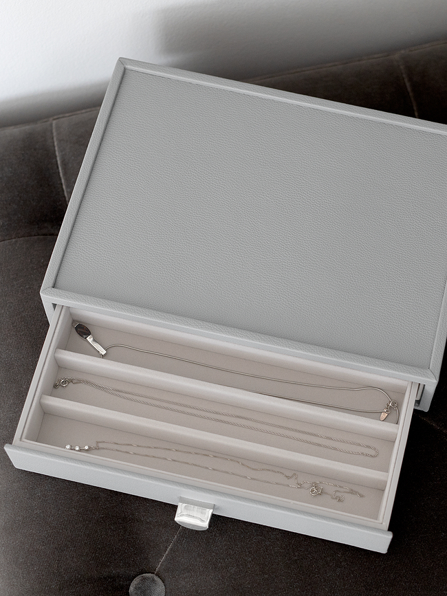 Stackers Pebble Organizator za kozmetiko s 3 predali, taupe