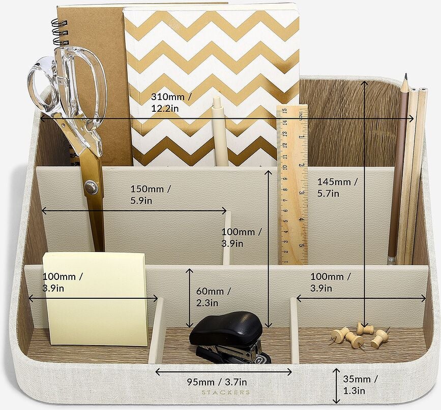 Stackers Organizator za stol laneni svijetlobež