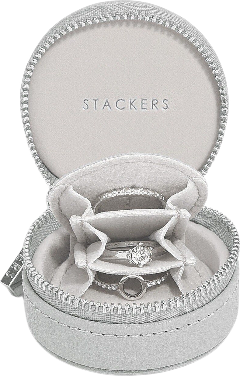 Stackers Oyster Schmuck-Reisekästchen mini Steingrau