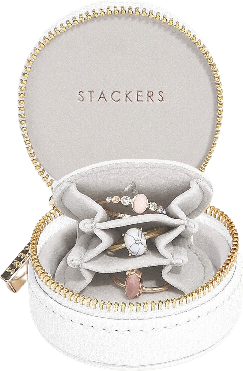Stackers Oyster Schmuck-Reisekästchen mini weiß