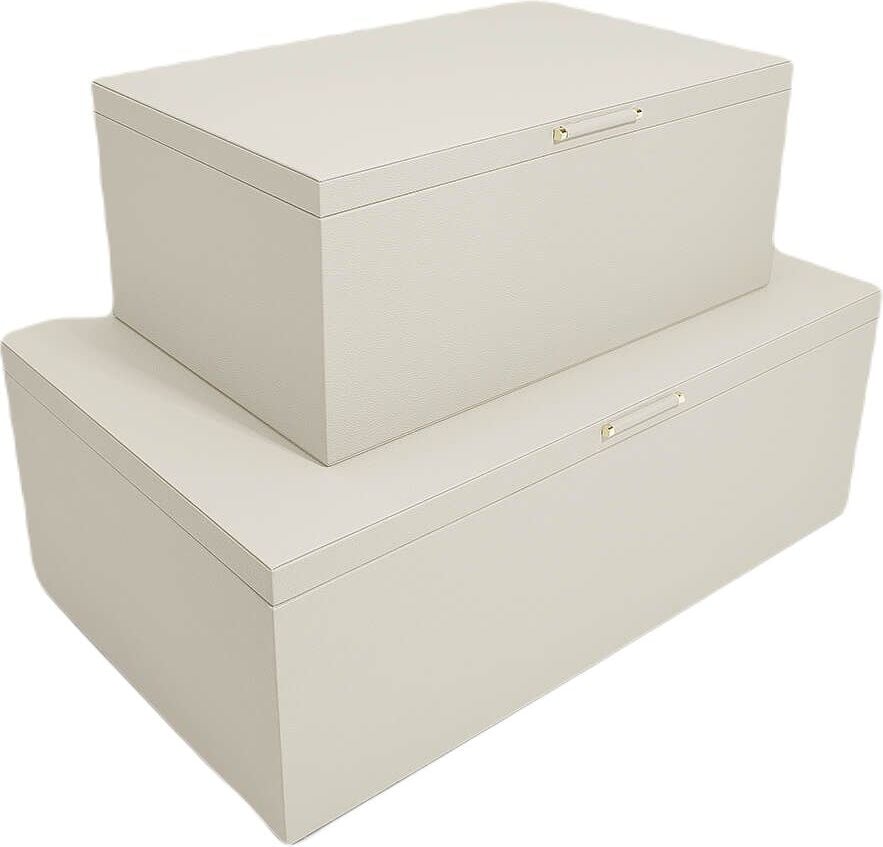 Stackers Pebble Aufbewahrungsboxen 3-Fächer hellbeige 2 St.