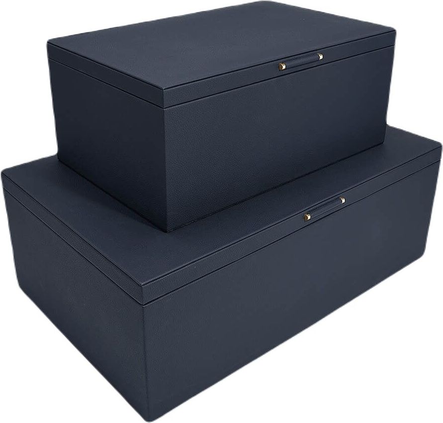 Stackers Pebble Aufbewahrungsboxen 3-Fächer marineblau 2 St.