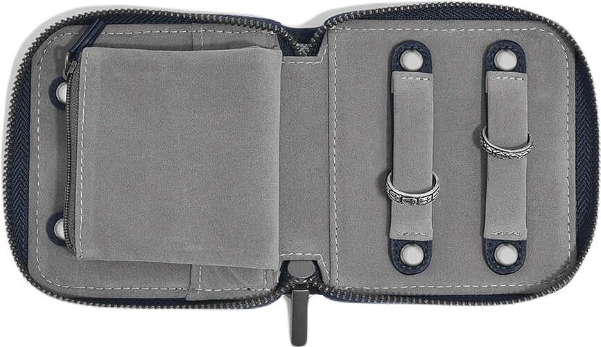 Stackers Pebble Boîte de Voyage pour Bijoux avec rangement pour bagues, petite, bleu marine