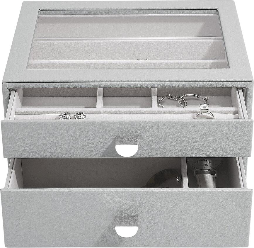 Stackers Pebble Classic Boîte à Bijoux avec 2 tiroirs, gris pierre