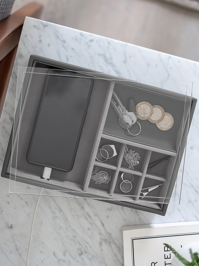 Stackers Pebble Classic Boîte pour bijoux et téléphone avec couvercle, olive