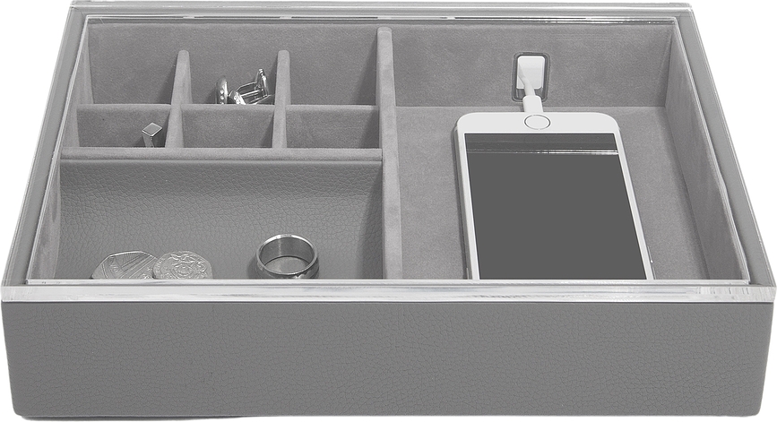 Stackers Pebble Classic Kutija za Nakit s poklopcem siva za telefon