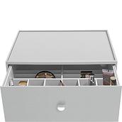 Stackers Pebble Cosmetics organiser supersize deep stone grey with drawer