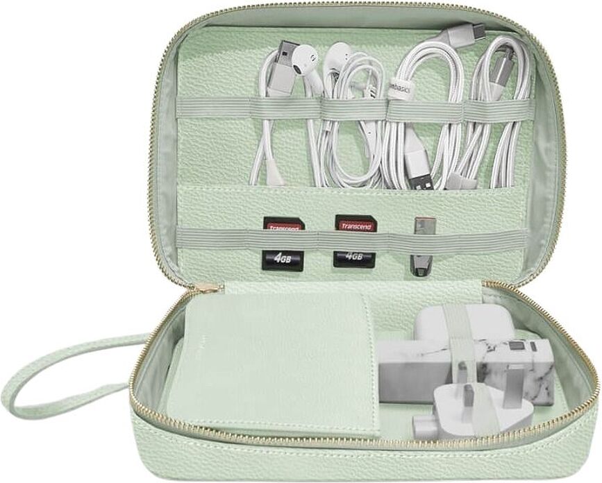 Stackers Pebble Étui pour chargeurs et écouteurs, vert sauge