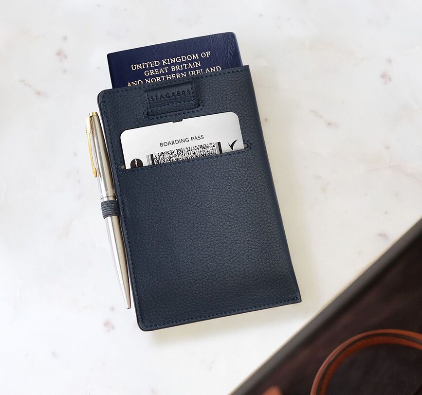 Stackers Pebble Porte-Passeport et Cartes, vert sauge