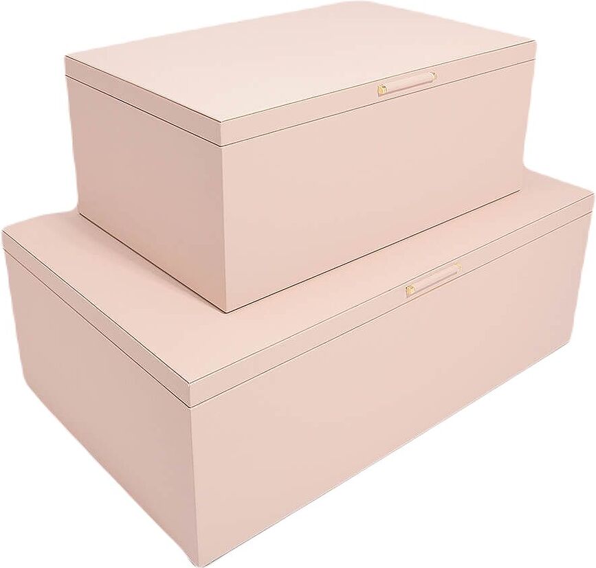 Stackers Pebble Förvaringslådor 3 fack, rosa, 2 st