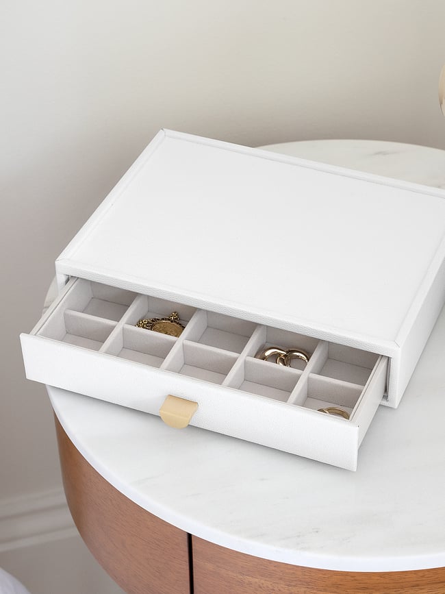 Stackers Pebble Kutija za nakit classic s 20 pretinaca i ladicom svijetlobež