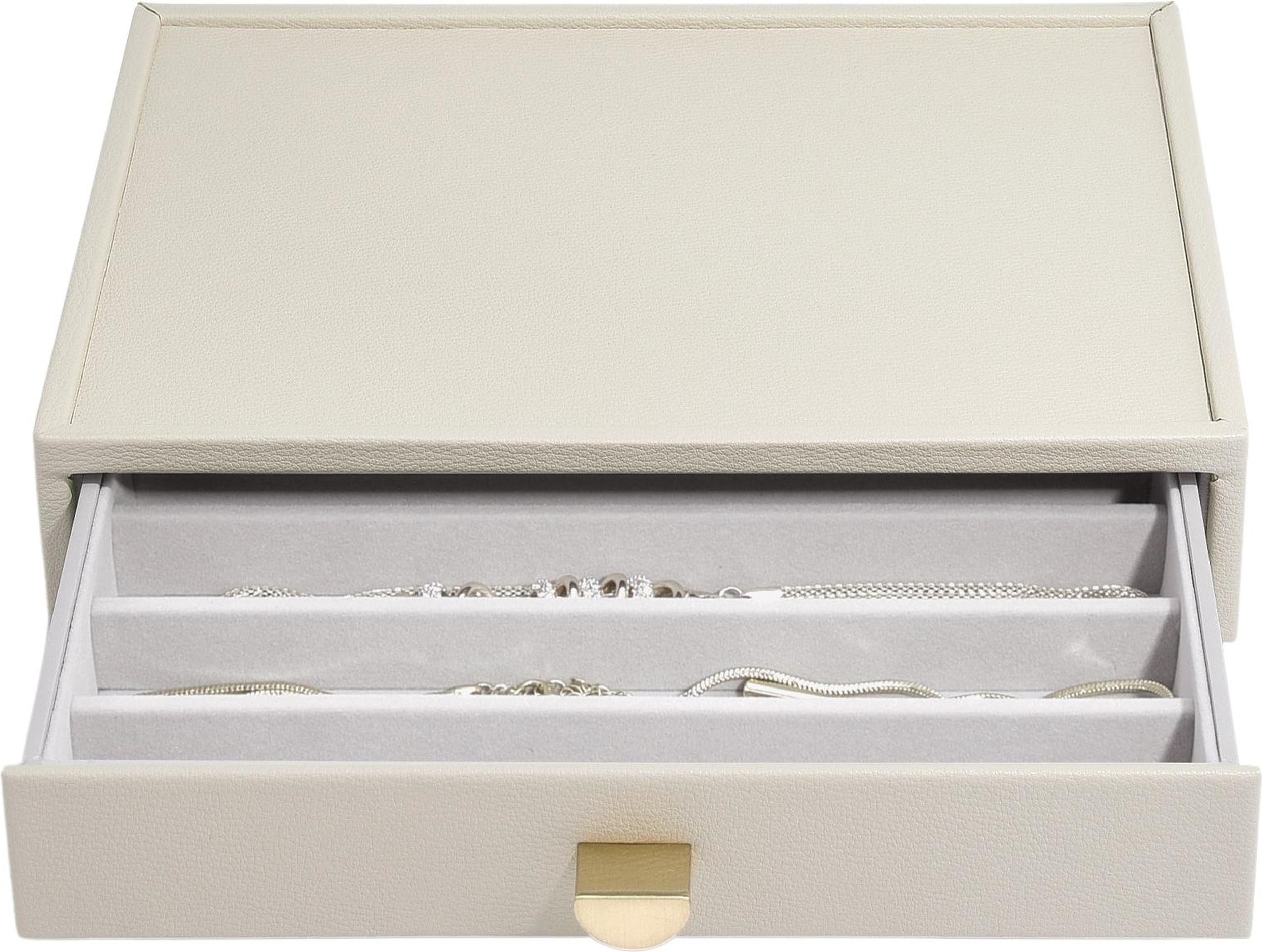 Stackers Pebble Schmuckkästchen für Halsketten classic hellbeige mit Schublade