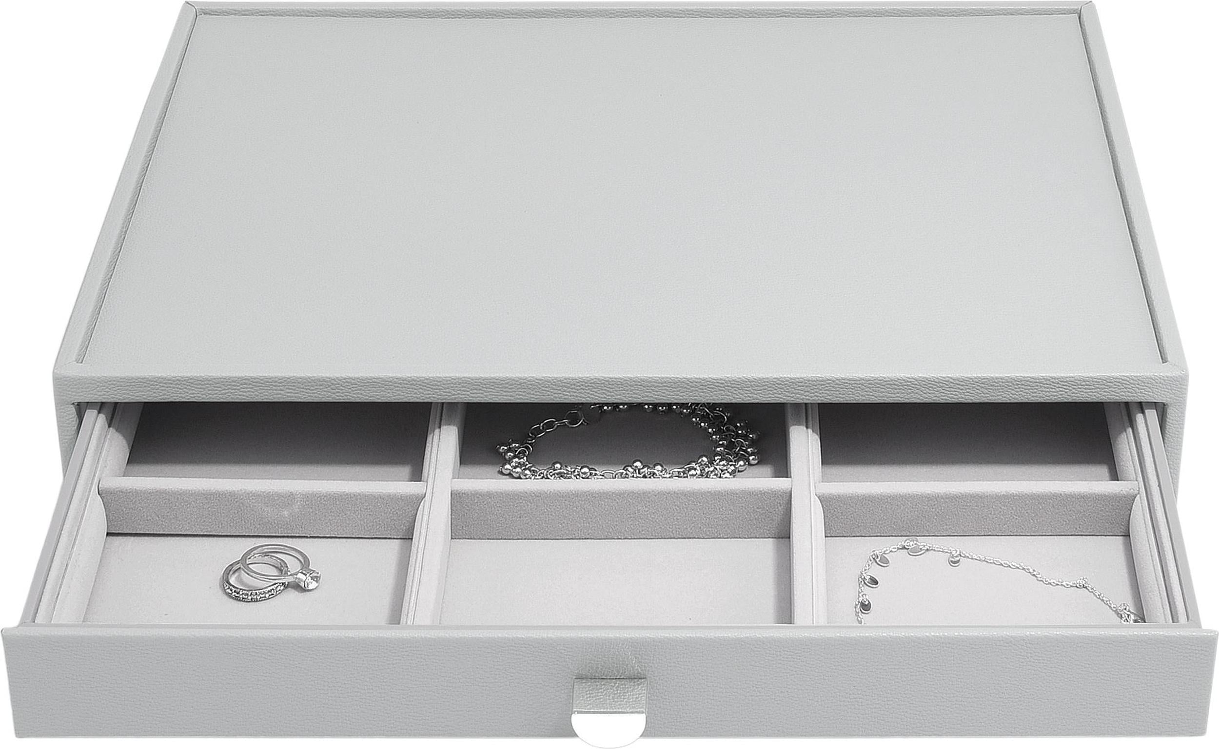 Stackers Pebble Schmuckkästchen supersize 9-Fächer Steingrau mit Schublade