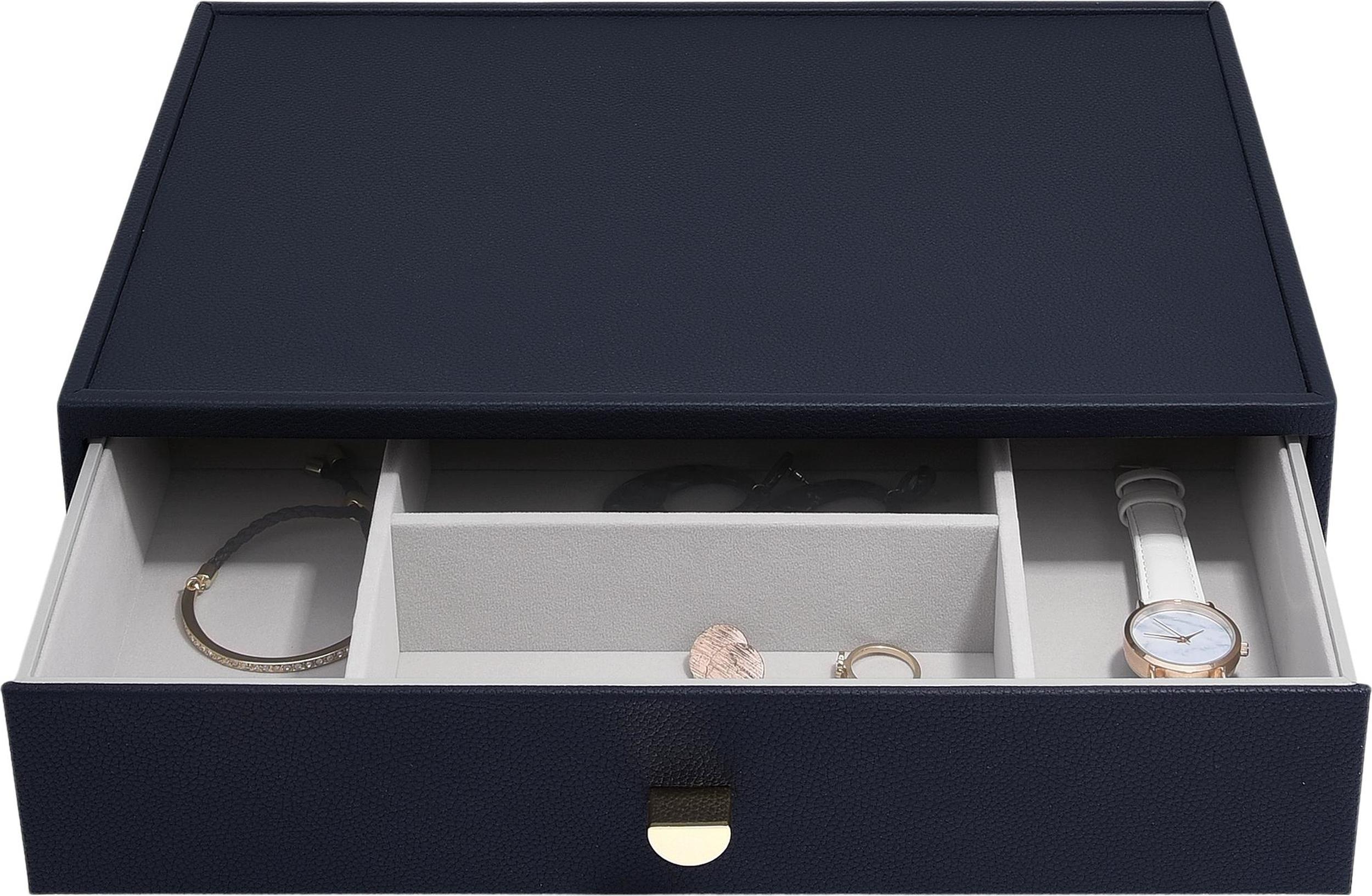 Stackers Pebble Schmuckkästchen supersize tief marineblau mit Schublade