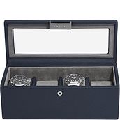 Stackers Pebble Watch case four-chamber navy blue