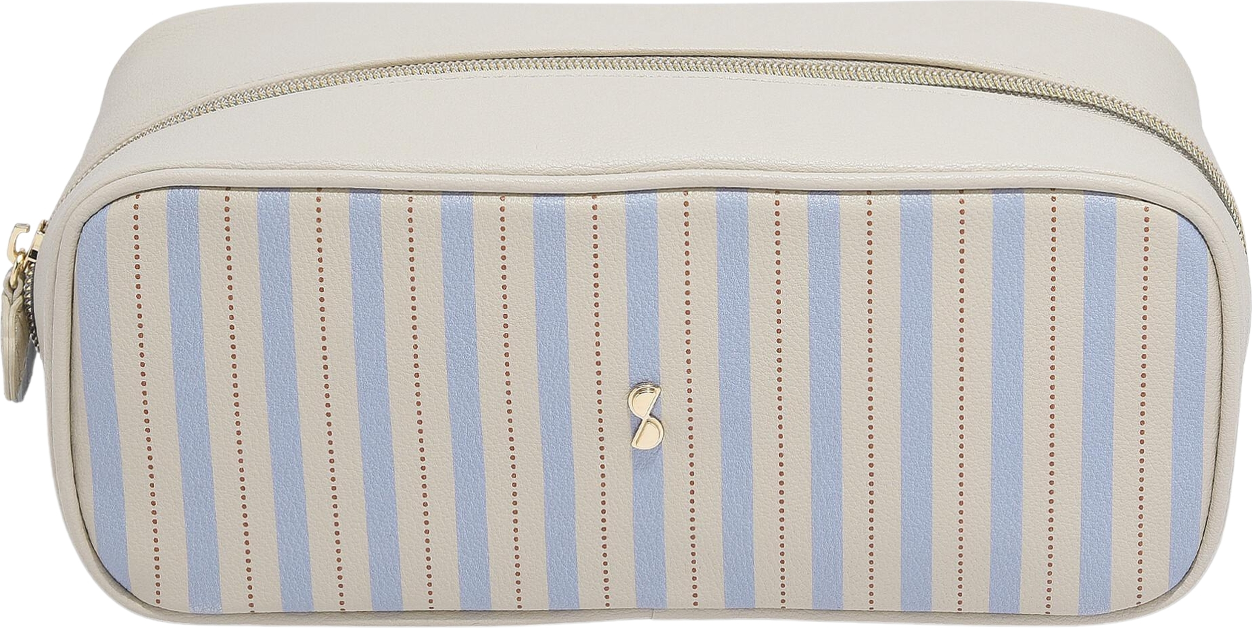 Stackers Pop Up Kosmetiktasche gestreift, beige
