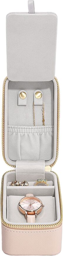 Stackers Potovalna škatla za nakit in uro, kamnito siva