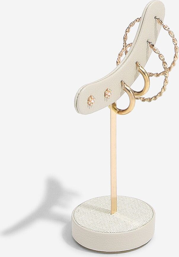 Stackers Présentoir à Boucles d'Oreilles, beige clair, en lin