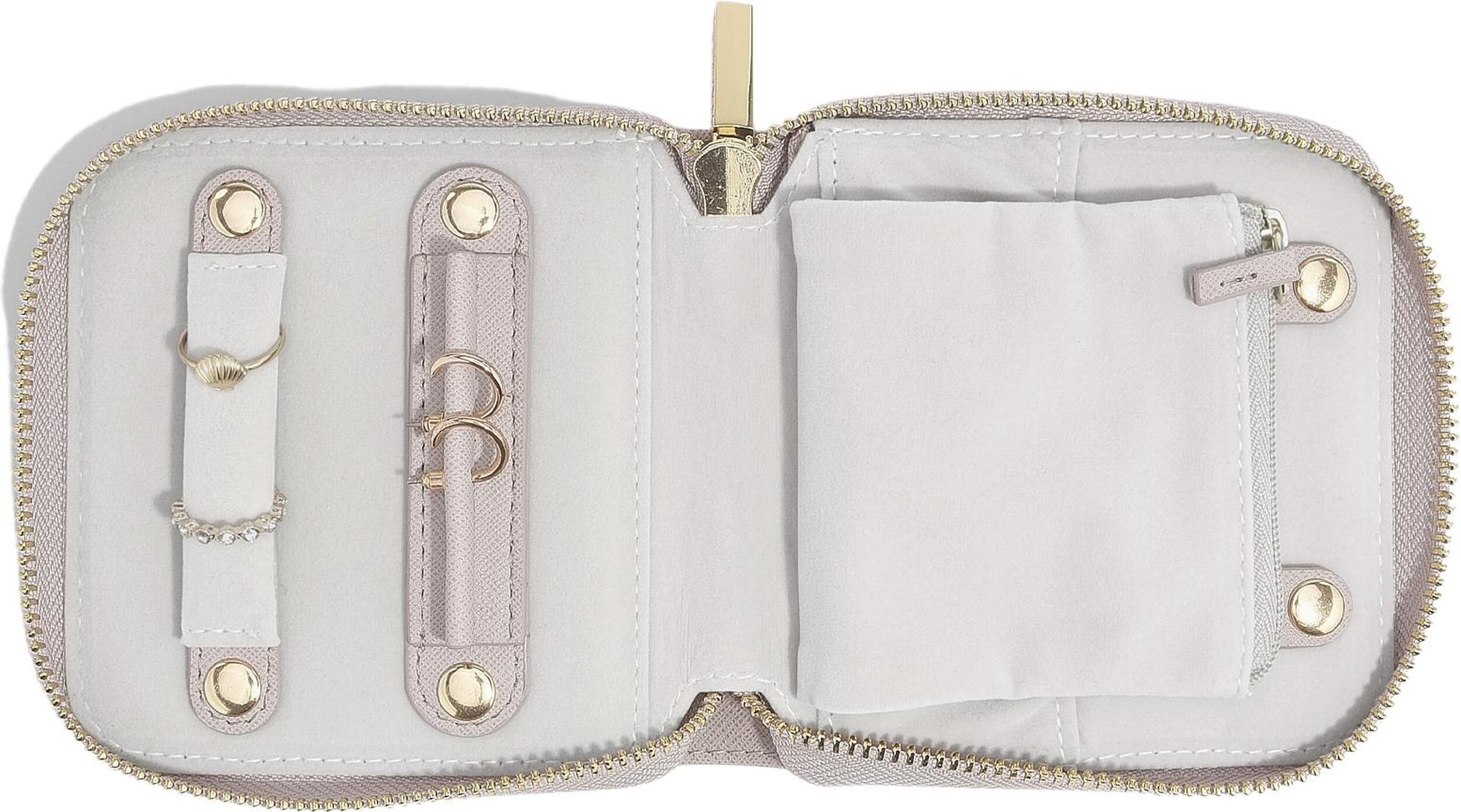 Stackers Reisebox für Schmuck mit Platz für Ringe klein taupe