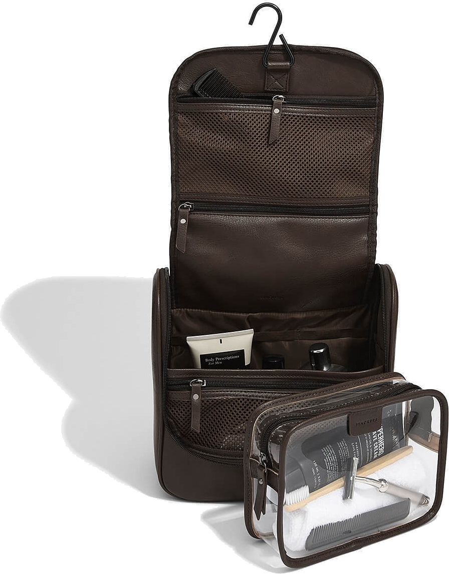 Stackers Reisekosmetiktasche zum Aufhängen braun