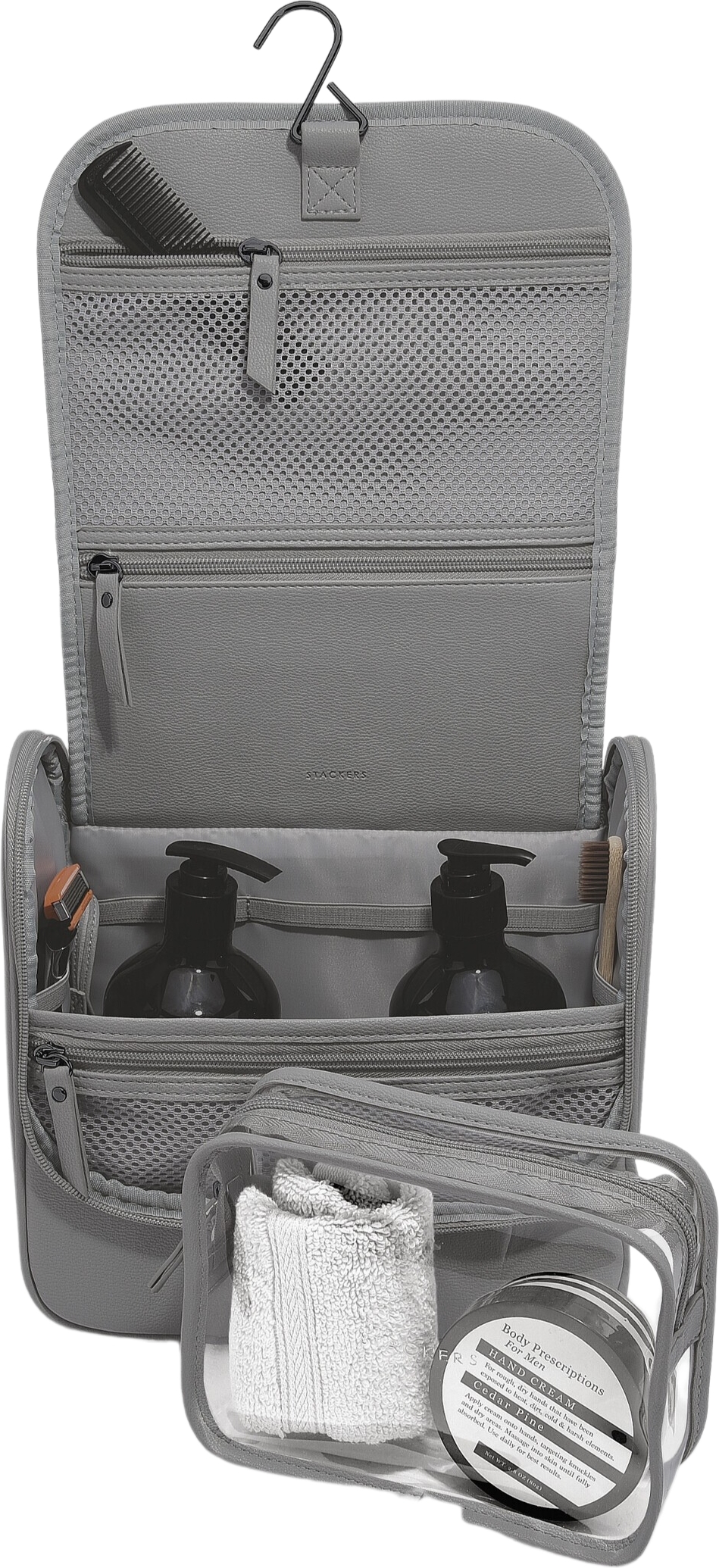 Stackers Reisekosmetiktasche zum Aufhängen dunkelgrau