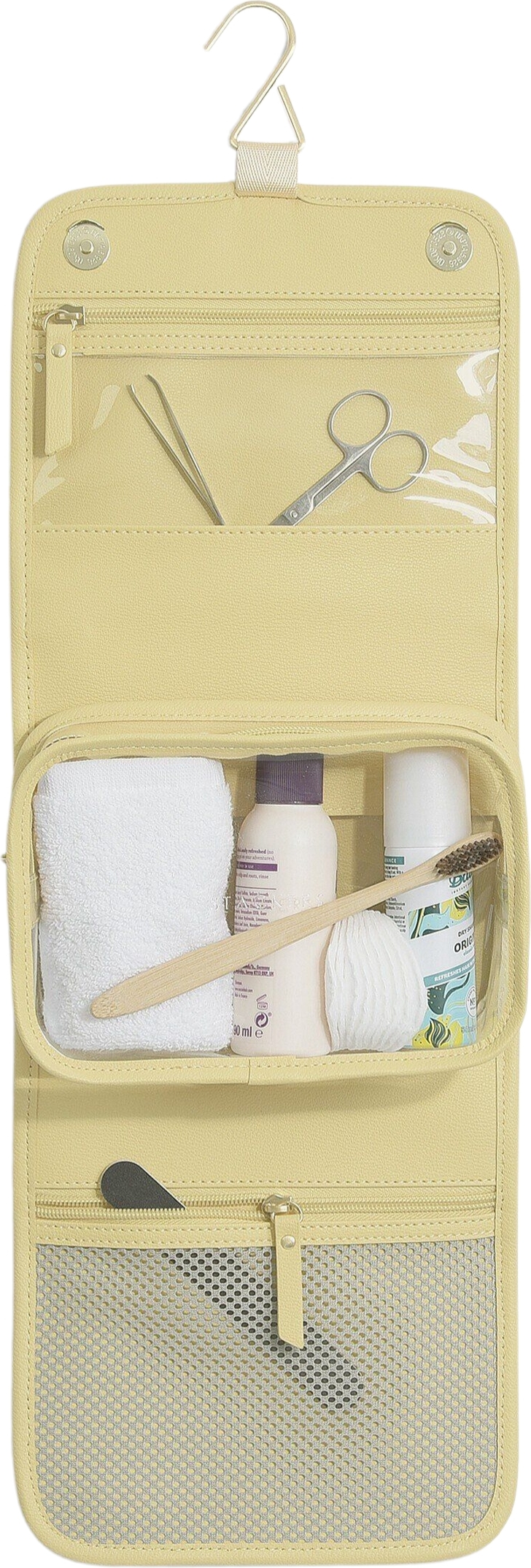 Stackers Reisekosmetiktasche zum Aufhängen gelb