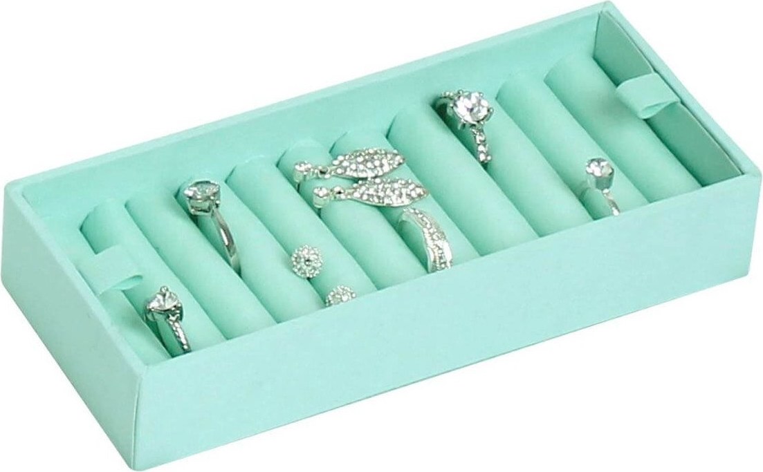 Stackers Ring-Box mit Rillen groß mintgrün