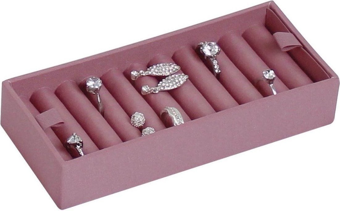 Stackers Ring-Box mit Rillen groß rosa