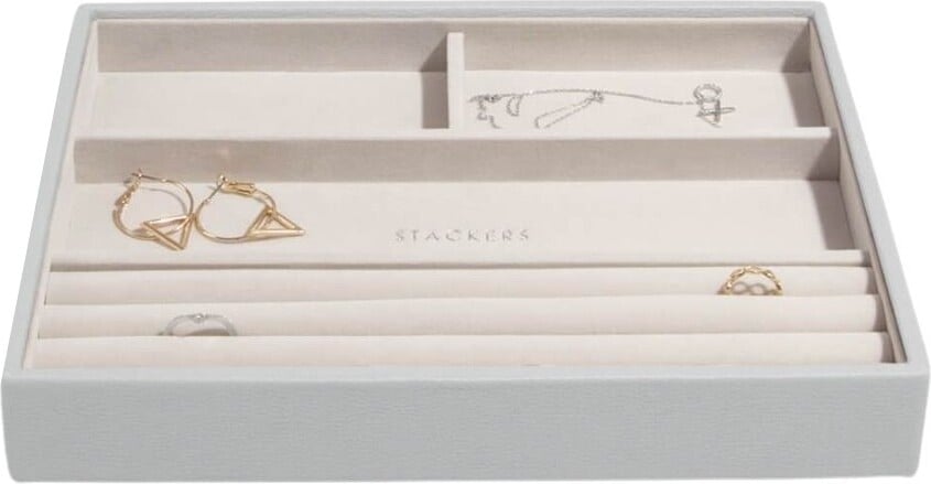 Stackers Schmuckkästchen classic 4-Fächer Steingrau