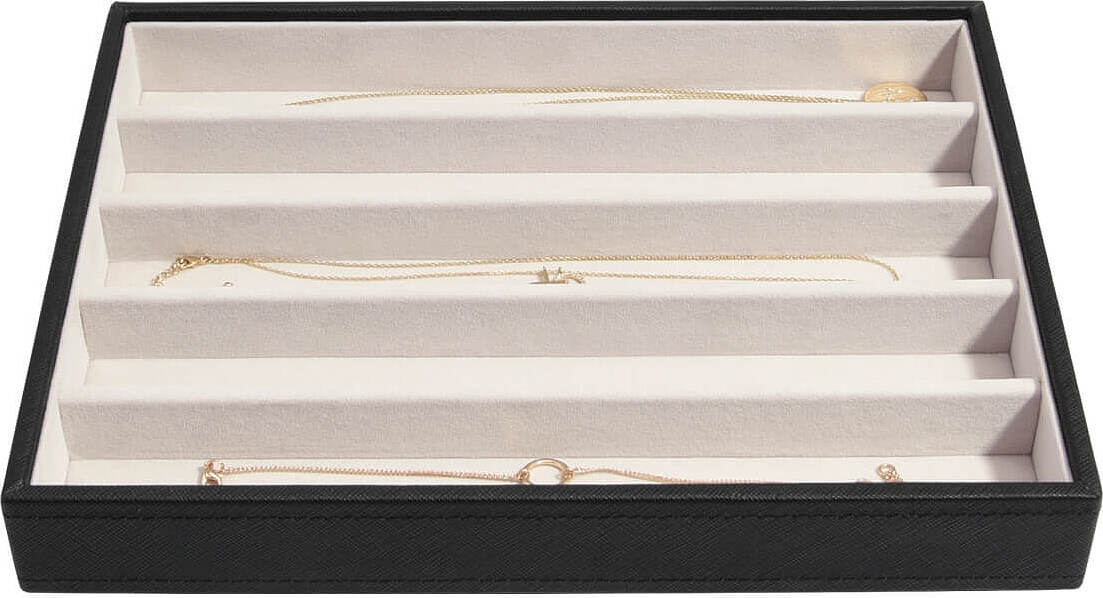 Stackers Schmuckkästchen classic 5-Fächer schwarzer Samt