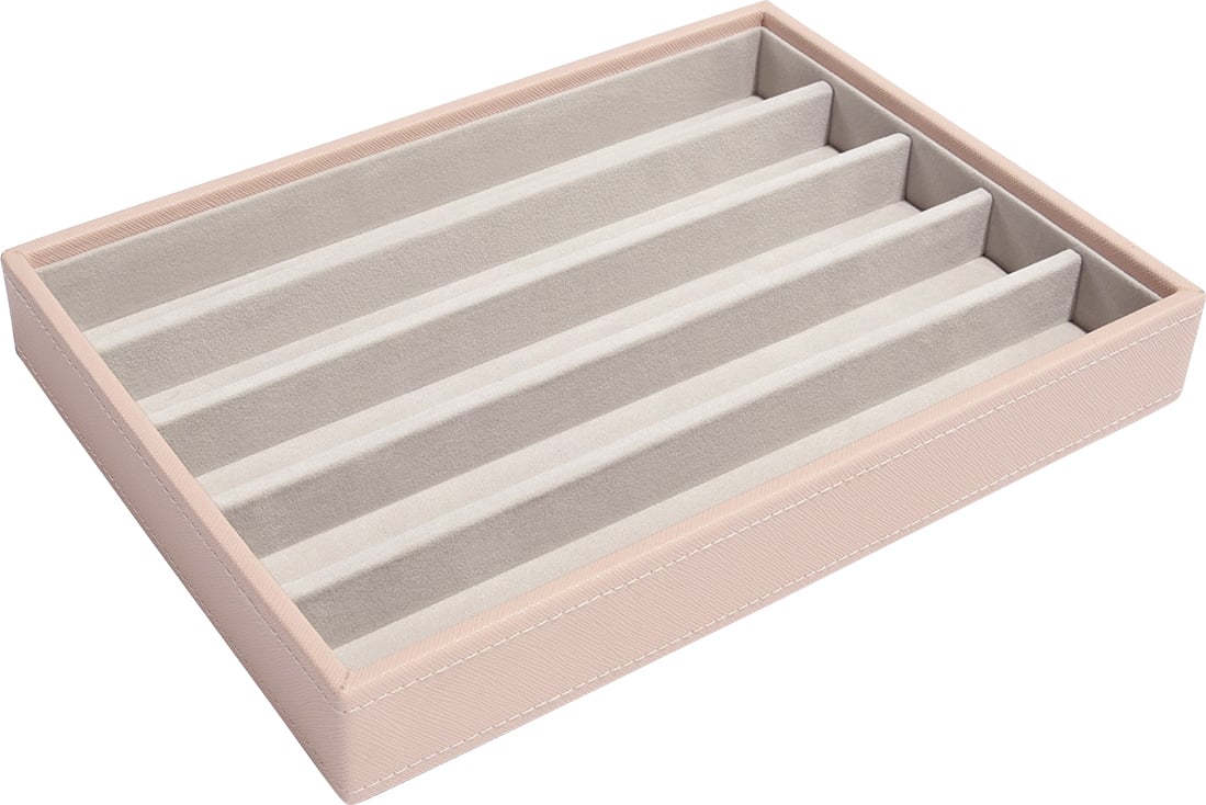 Stackers Schmuckkästchen classic 5-Fächer velvet hellrosa