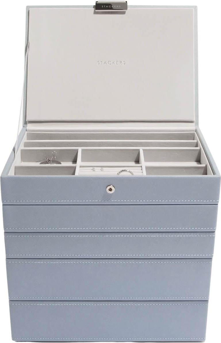 Stackers Schmuckkästchen classic fünfteilig graublau