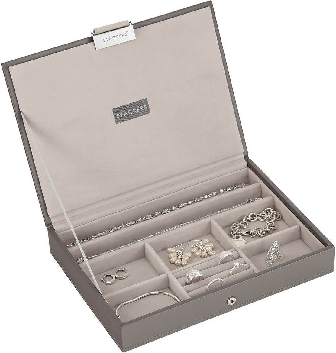 Stackers Schmuckkästchen classic grau-beige mit Deckel