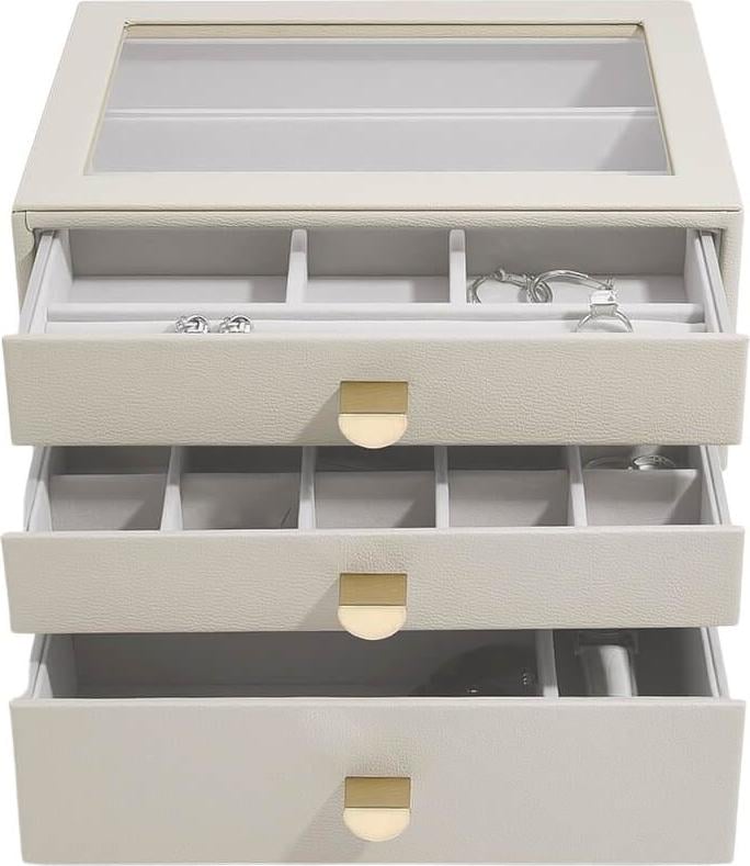 Stackers Schmuckkästchen classic hellbeige mit 3 Schubladen