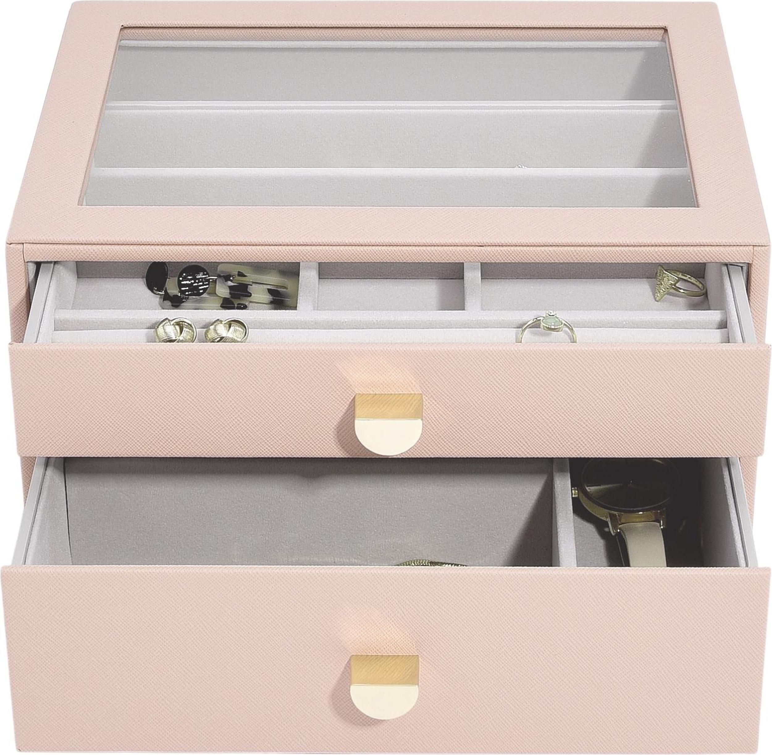 Stackers Schmuckkästchen classic rosa mit 2 Schubladen