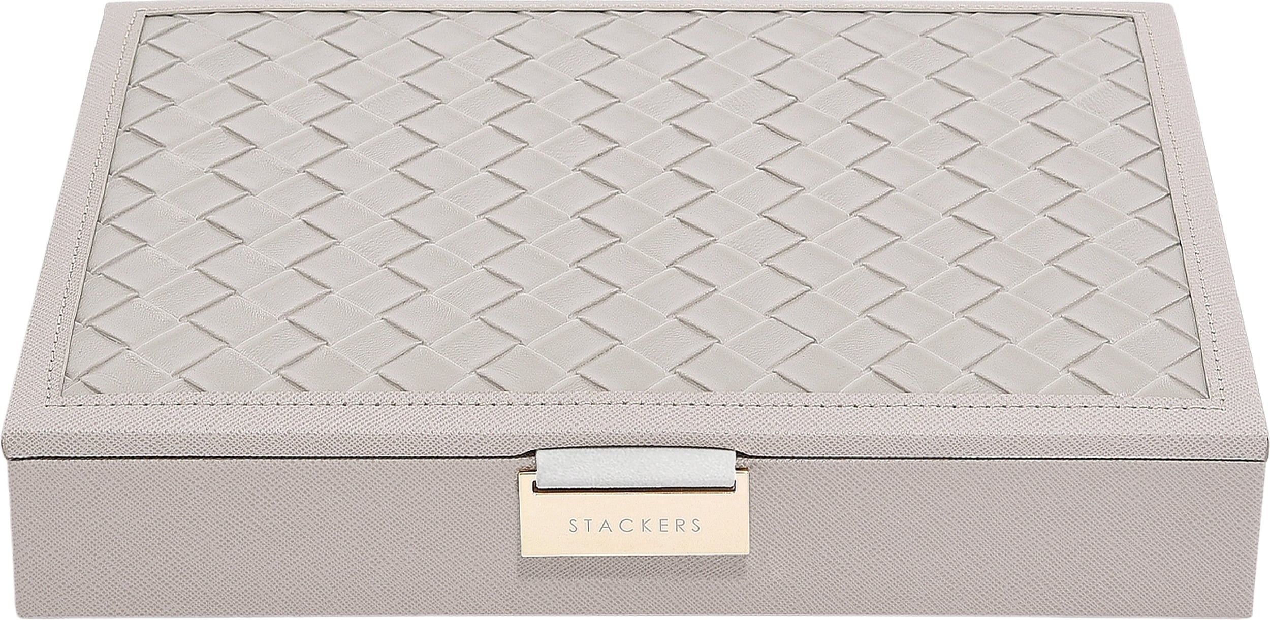 Stackers Schmuckkästchen Classic, taupe mit geflochtenem Deckel