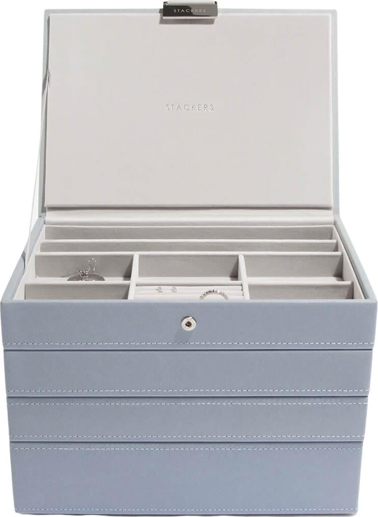 Stackers Schmuckkästchen classic vierfach graublau